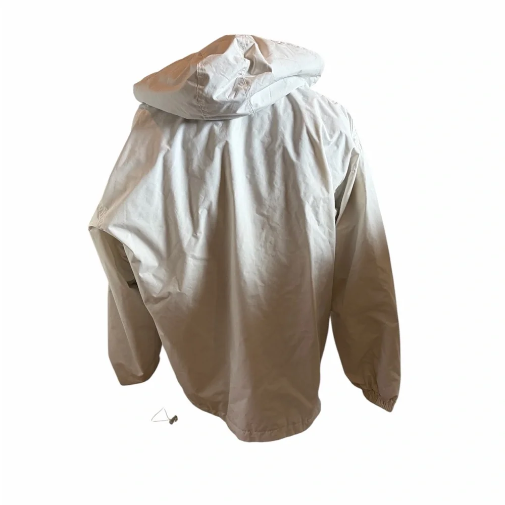 90s Cheneral White Navy REVERSIBLE Fleece Hooded CARMEL CALIFORNIA Jacket 2XL